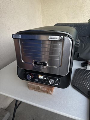 Ninja OO101 Woodfire 8-in-1 Outdoor Oven, Pizza Oven, 700°F,BBQ  Smoker,Portable, Electric,Terracotta Red with XSKOPPL Pizza Peel + XSKOCVR  Cover +