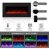 AMERLIFE 68" High Gloss Fireplace TV Stand with 40" Fireplace with LED Lights for TVs up to 78" - 3 of 4