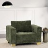 1-Seater Plush Cloth Soft Sofa Chair with High Sofa Legs, Easy Cleaning, and Fun Assembly - 3 of 4