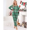 Women's Christmas One Piece Pajamas Printed Long Sleeve Jumpsuit  Reindeer & Snowflake Patterns Xmas Onesie - 2 of 4