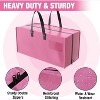 6 Pack Extra Large Moving Bags Zippers & Carrying Handles Backpack Straps, Heavy-Duty Storage Tote Bags - 2 of 4