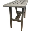 18" MidCentury GR501 Wide Teak Wood Transfer Bench for Showers - CoastalVogue: Rectangle, Non-Upholstered, 250lb Capacity - 2 of 4