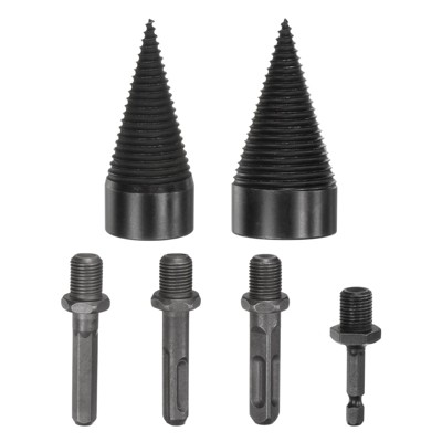 Unique Bargains Firewood Outdoor Farm Log Splitter Drill Bit 2 Pcs