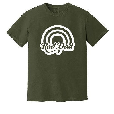 Simply Sage Market Men's Rad Dad Rainbow Short Sleeve Garment Dyed Tee