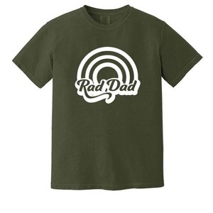 Simply Sage Market Men's Rad Dad Rainbow Short Sleeve Garment Dyed Tee - 1 of 4