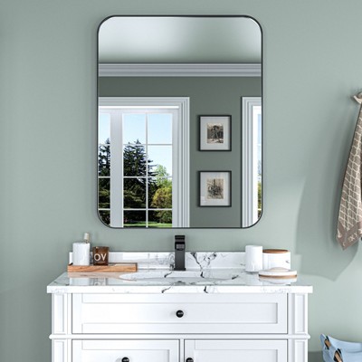 Organnice Aluminum Frame Bathroom Vanity Mirror with Clear Glass