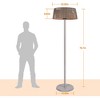 ZACHVO 3 Heat Settings (MAX 1500W) Woven Shade Halogen Outdoor Standing Electric Patio Heater with Tip-Over Safety,Shower-Proof Design,White - 4 of 4