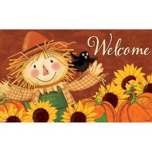 Briarwood Lane Doormat 30x18 Indoor Outdoor Happy Scarecrow Fall For Fall Doormat - 1 of 4
