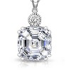 Guili Cubic Zirconia Sterling Silver Rhodium Plated Fine Square Pendant, an Elegant and Dazzling Addition to Your Jewelry Collection - 2 of 3