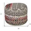 HomeRoots 18" Rainbow And Gray Cylinder Geometric Pouf Ottoman - 3 of 3