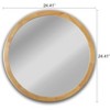 Chloe Lighting Reflection Maple Finish Round Framed Wall Mirror 24`` H - 4 of 4