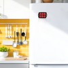 Unique Bargains Magnetic Refrigerator Sticker Yellow Red 1 Pc - 2 of 3
