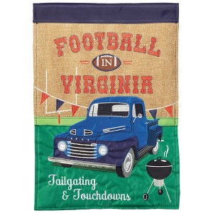Magnolia Garden Football In Virginia Navy 13 x 18 Polyester Outdoor Hanging Garden Flag - 1 of 2