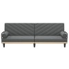 vidaXL Sofa Bed Dark Grey Polyester, Plywood Standard - 3 of 4