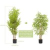 Bamboo Tree Artificial , Artificial Bamboo Tree With Real Trunk and Lifelike Leaves, Faux Bamboo Plants for Home Decor Indoor, 1 Pack - 2 of 4