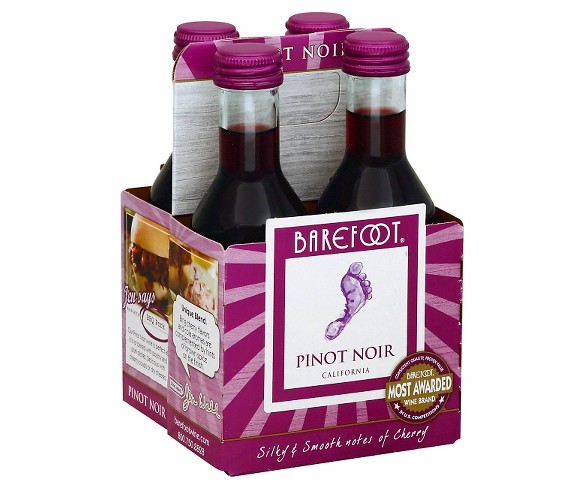 Barefoot&#174; Pinot Noir - 4pk / 187mL Bottle