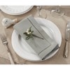12pk 20"x20" Hemstitched Design Border Dinner Napkins Gray - Saro Lifestyle - 4 of 4