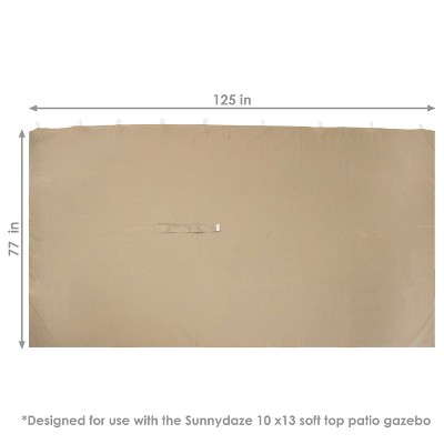 Tan Polyester 4-Piece Gazebo Sidewall Set for 10' x 13' Gazebo