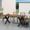 Outdoor Patio Propane Fire Pit Concrete Wood-Pattern Fire Table - 40, 000 BTU, 30'' H x 70'' W, Brown (Tank cover not Included) - 2 of 4