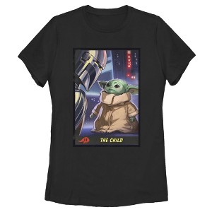 Women's Star Wars The Mandalorian The Child Trading Card T-Shirt - 1 of 3