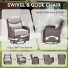 Gymojoy 5/7PCS Outdoor Swivel Chair 6-inch Thick Cushion with Fire Pit Table Patio Furniture Set - 4 of 4
