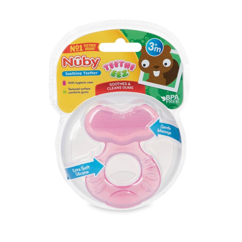 Nuby Stage 1 Teether - Pink, 1 of 6