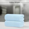 BRINJOY 4-Pack Extra Large Bath Towels - 30x60 Inch 100% Ultra-Fine Cotton, Lightweight Quick-Dry Bath Towels (Sky Blue) - 3 of 4