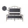 Metal Queen Size Bed Frame With Upholstered Headboard And Footboard, Heavy Duty Metal Slats Supports, No Noise, No Box Spring Needed, Easy Assembly - 4 of 4