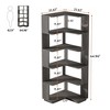 Resenkos Bookshelf, Bookcase Standing Shelf Unts,6-Tier Corner Bookshelf, 64.96" Corner Bookcase with Anti-Drop Panel,Dark Gray - 3 of 4
