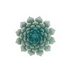 Olivia & May Metal Floral Wall Decor Teal : Iron Botanical Sculpture, Traditional Style, Vertical Orientation, Spot Clean - 2 of 4