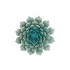 Olivia & May Metal Floral Wall Decor Teal : Iron Botanical Sculpture, Traditional Style, Vertical Orientation, Spot Clean - image 2 of 4