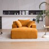 Okak Modern Oversized Corduroy Longue Sleeper Sofa Chair with Pillows,Deep Seat Single Sofa for Living Room,Apartment,Guestroom - 3 of 4
