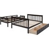 Streamdale Stairway Twin-Over-Full Bunk Bed With Drawer, Storage And Guard Rail Espresso - 3 of 4