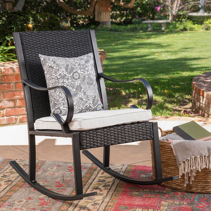 Harmony Wicker Patio Rocking Chair - Christopher Knight Home, 3 of 7