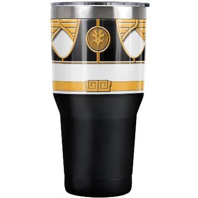 Power Rangers White Ranger Steel Tumbler 30oz Coffee Travel Mug