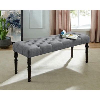 NicBex Upholstered Bench,Dining Bench with Solid Wood Frame,Modern Ottoman with Turned Legs for Living Room,Entryway,Kitchen