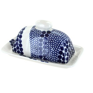 Blue Rose Polish Pottery 1377 Zaklady Butter Dish - 1 of 1