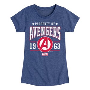 Girls' - Marvel - Avengers Property Of Fitted Short Sleeve Graphic T-Shirt - 1 of 4