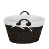 Household Essentials Banana Leaf Laundry Basket Dark Brown - image 3 of 4