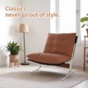 Airsurfer Modern Leather Accent Chair, High Back Armchair with Metal Legs and Soft Padding, for Living Room, Bedroom, Office, Dining Room - 4 of 4