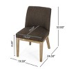 Coolbibila Fabric Upholstered Wood Dining Chairs Set of 2,Comfortable Armless Seat With Hardwood Frame Legs Kitchen Dining Chair - 4 of 4