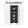72-Inch Lockable Rolling Tool Cabinet with Pegboard, 4 Adjustable Shelves, Magnetic Doors & Lockable Wheels - 3 of 4