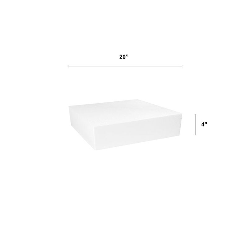 O'Creme Square Cake Dummy for Display Decorating, Styrene - 4" High, 2 of 7