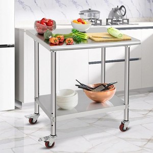 Stainless Steel Work Table, NSF Commercial Grade, Adjustable Shelf, Silver - 1 of 4
