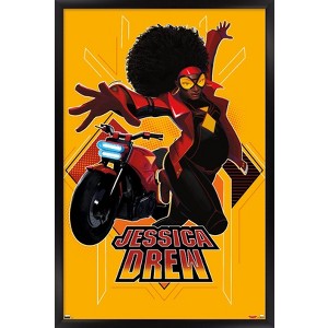 Trends International Marvel Spider-Man: Across the Spider-Verse - Jessica Drew Framed Wall Poster Prints - 1 of 4