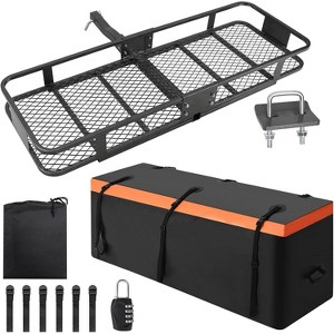 Acekool 60" Roof Cargo Basket & Waterproof Bag Combo | 21Cu Ft Storage | Lock Included | SUV/Truck Carrier for Travel Gear - 1 of 4