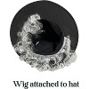 4E's Novelty Costume Accessory Set - Velvet Top Hat with Wig & Bowtie for Mad Hatter Alice in Wonderland Themed Costume Parties - 3 of 4