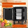 Portable Food Warmer, 82 Qt Hot Box, Large Inner Capacity, Universal wheel, Compatible with 3/6" or 6/2.5" Plates, (Universal wheel) - 4 of 4