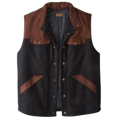 Boulder Creek By Kingsize Men's Big & Tall ™ Plaid Multi-pocket Vest - Big  - Xl, Black : Target