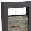 Stave 48" High Large Modern Indoor Outdoor Decor Cream Slate Stone Floor Fountain with Light LED Waterfall Outside Garden Patio Yard - 3 of 4